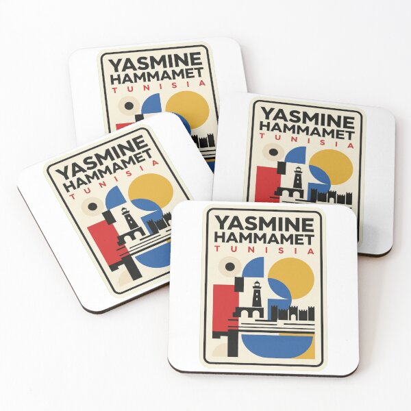 Item preview, Retro Yasmine Hammamet Bauhaus Geometric Skyline designed and sold by k3rstman1.