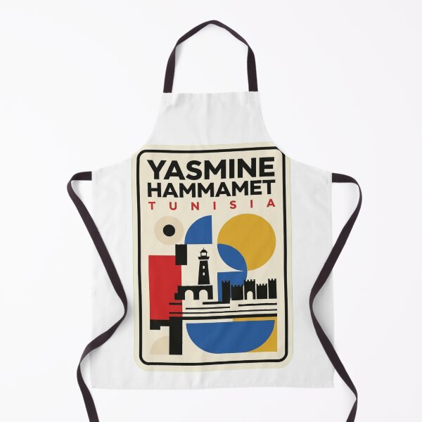Item preview, Retro Yasmine Hammamet Bauhaus Geometric Skyline designed and sold by k3rstman1.
