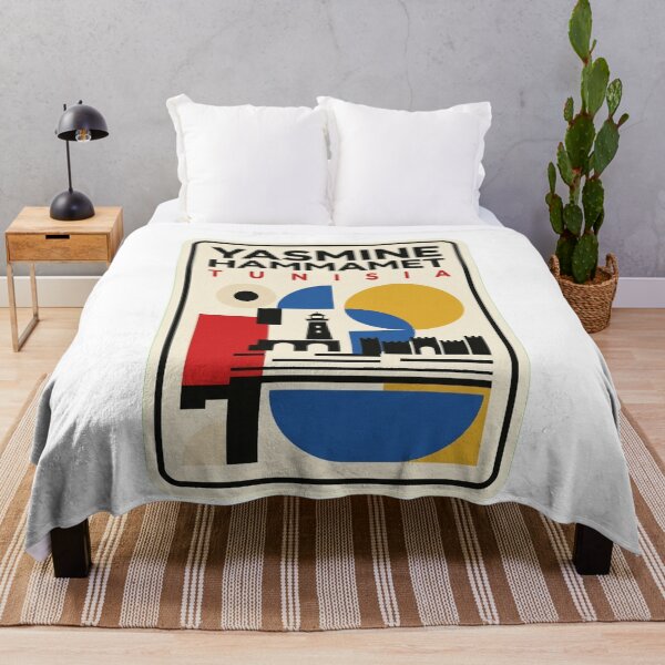 Item preview, Retro Yasmine Hammamet Bauhaus Geometric Skyline designed and sold by k3rstman1.