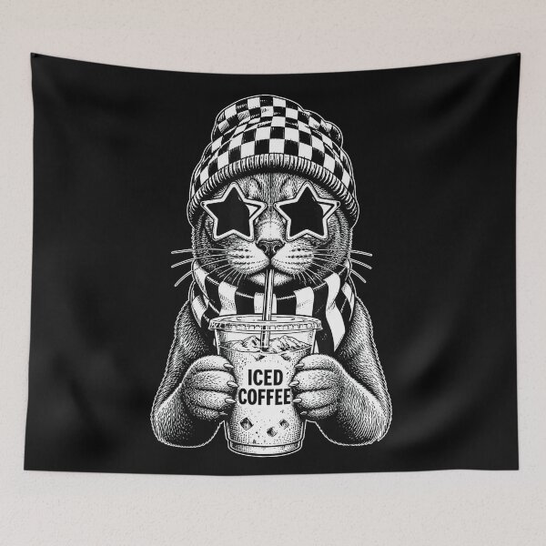 Item preview, Iced Coffee Cat Lover Feline Coffee Drinker designed and sold by ZadehsiGG.