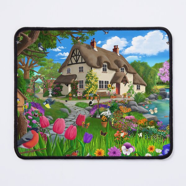 Item preview, Peaceful Cottage Garden designed and sold by GeraldNewtonArt.