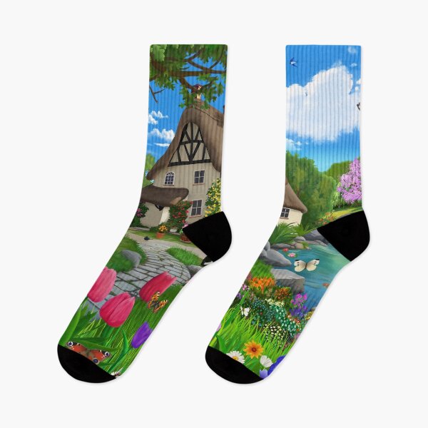 Item preview, Peaceful Cottage Garden designed and sold by GeraldNewtonArt.