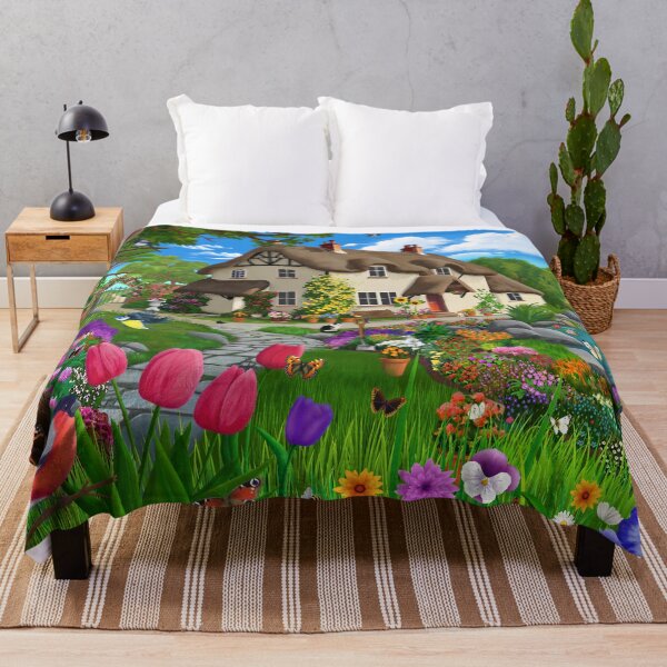 Item preview, Peaceful Cottage Garden designed and sold by GeraldNewtonArt.