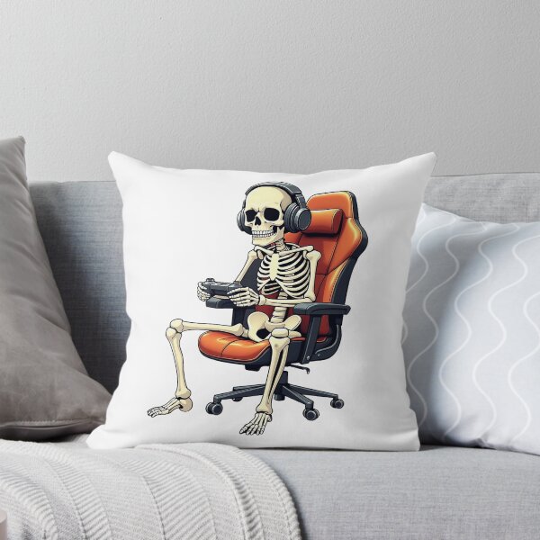 Item preview, Skeleton Gamer Playing Video Games Halloween Humor designed and sold by OddPopARt.