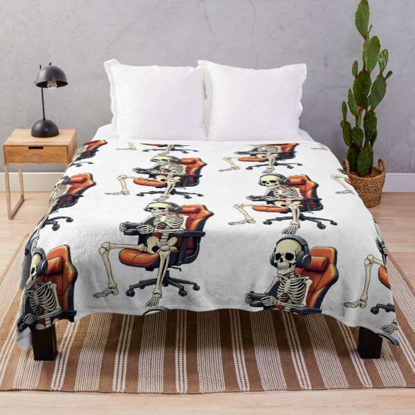 Item preview, Skeleton Gamer Playing Video Games Halloween Humor designed and sold by OddPopARt.