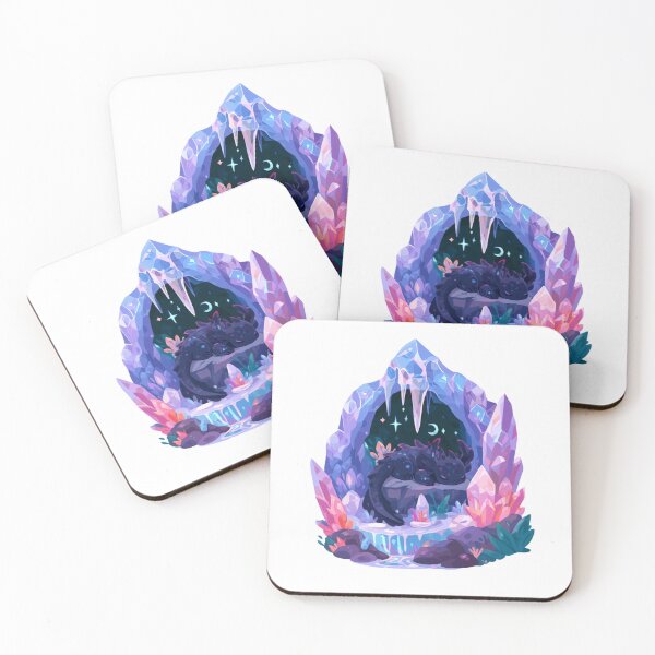 Item preview, Cute Sleeping Dragon Crystal Cave Night Sky designed and sold by NicolasGlowArt.