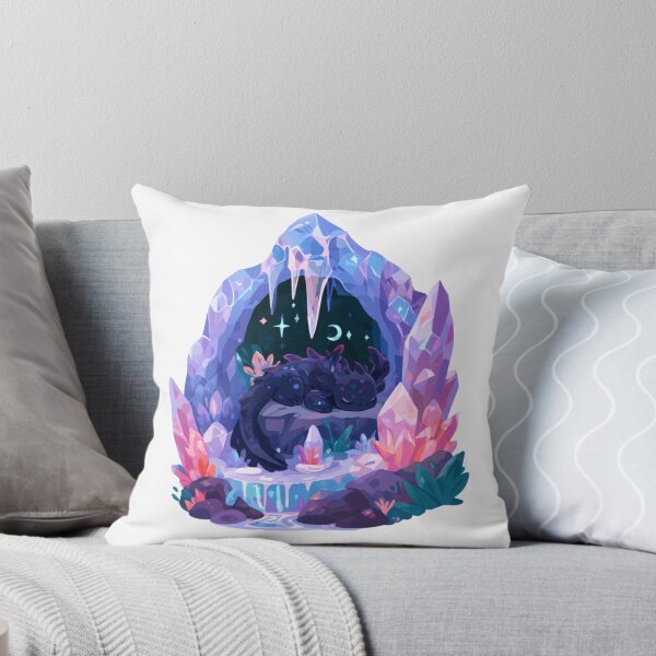Item preview, Cute Sleeping Dragon Crystal Cave Night Sky designed and sold by NicolasGlowArt.