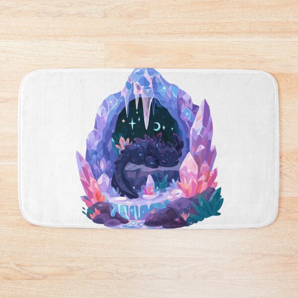 Item preview, Cute Sleeping Dragon Crystal Cave Night Sky designed and sold by NicolasGlowArt.