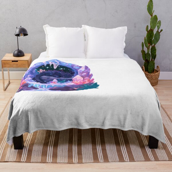 Item preview, Cute Sleeping Dragon Crystal Cave Night Sky designed and sold by NicolasGlowArt.