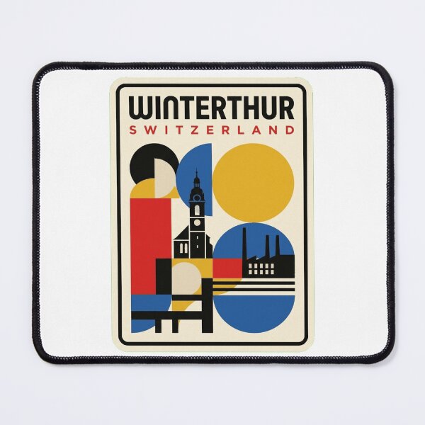 Item preview, Retro Winterthur Bauhaus Geometric Skyline designed and sold by k3rstman1.