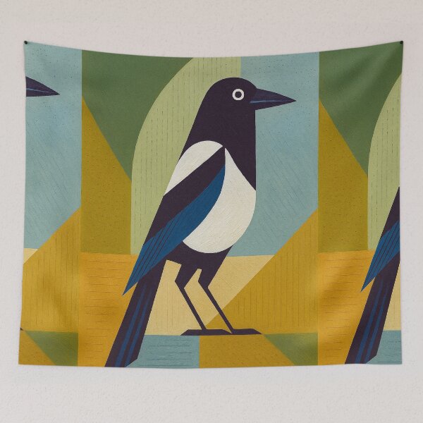 Item preview, Magpie bird - a Geometric illustration. designed and sold by GalleryKauffeld.