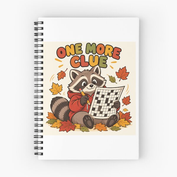 Item preview, One More Clue – Cozy Raccoon Crossword designed and sold by SAS-Designer.