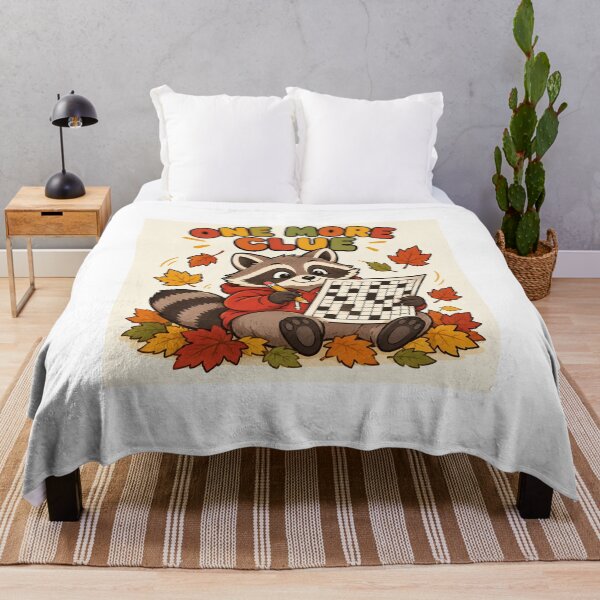 Item preview, One More Clue – Cozy Raccoon Crossword designed and sold by SAS-Designer.