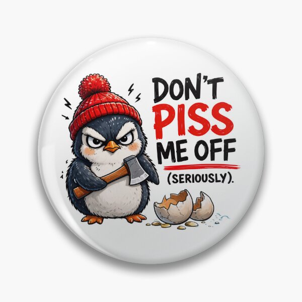 Item preview, Funny Angry Penguin Sarcastic Quote Cartoon designed and sold by belladesign7.