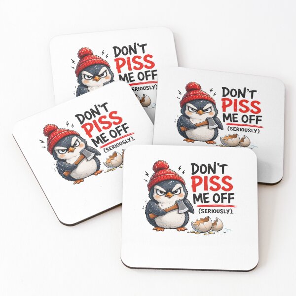 Item preview, Funny Angry Penguin Sarcastic Quote Cartoon designed and sold by belladesign7.
