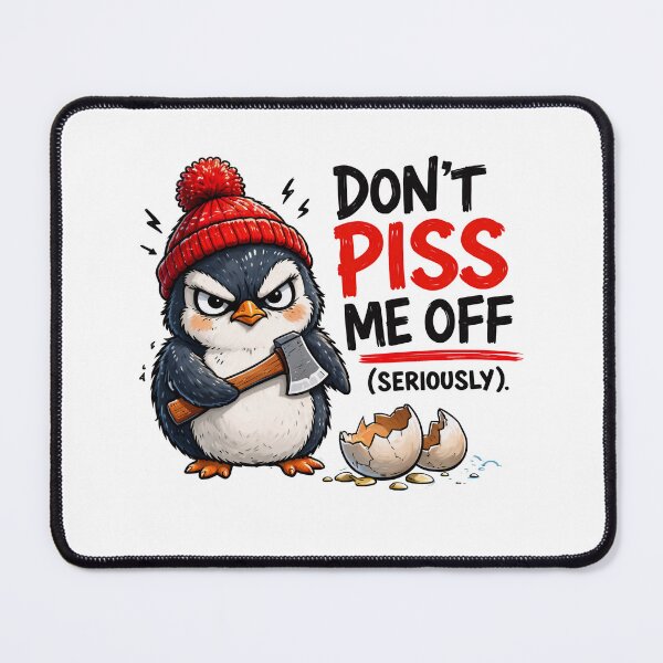 Item preview, Funny Angry Penguin Sarcastic Quote Cartoon designed and sold by belladesign7.