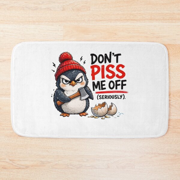 Item preview, Funny Angry Penguin Sarcastic Quote Cartoon designed and sold by belladesign7.