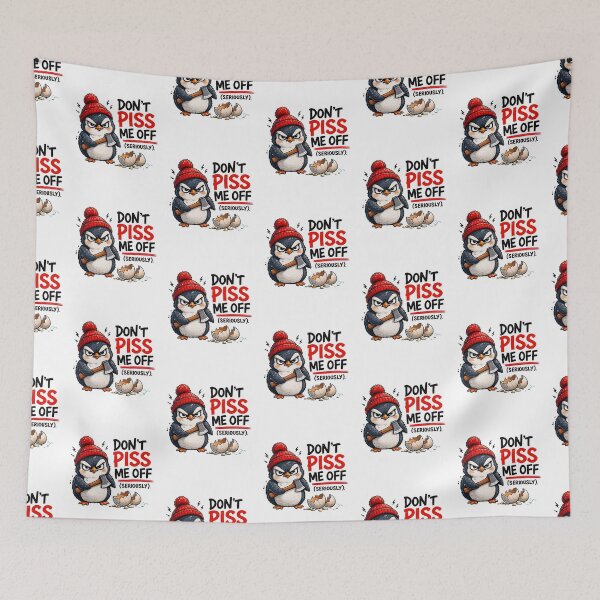 Item preview, Funny Angry Penguin Sarcastic Quote Cartoon designed and sold by belladesign7.