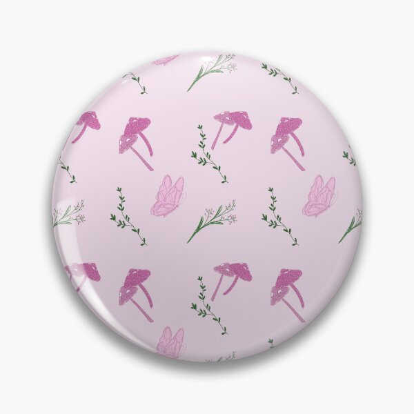 Item preview, Cute pink mushrooms and butterflies seamless pattern, cottagecore botanical fabric design designed and sold by Manyart13031992.