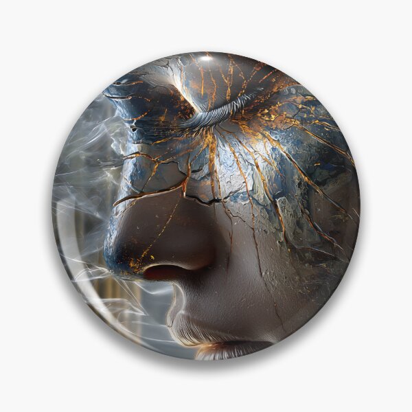 Item preview, Cracked Visage A Portrait of Emotion and Art designed and sold by Artessie.