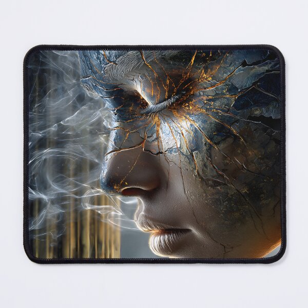 Item preview, Cracked Visage A Portrait of Emotion and Art designed and sold by Artessie.