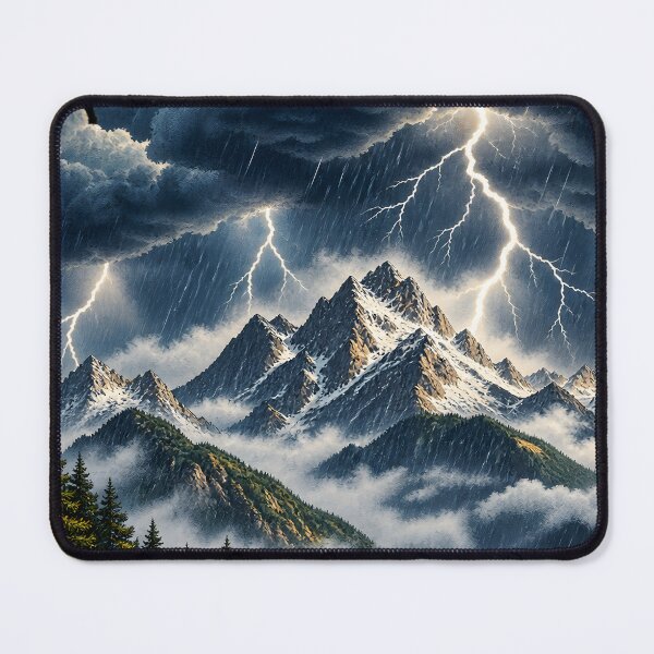 Item preview, Thunderstorm Mountain Landscape | Dramatic Weather Power T-Shirt designed and sold by VaultVibes.