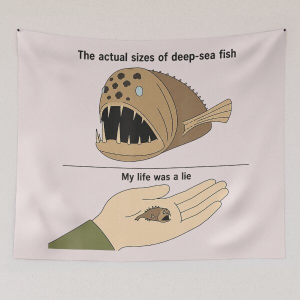Item preview, The Actual Sizes Of Deep-Sea Fish designed and sold by ZadehsiGG.