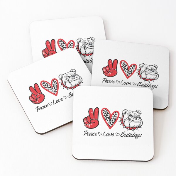 Item preview, Peace Love Bulldog Dog Lover Family Gift designed and sold by OddPopARt.