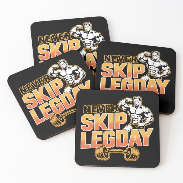 Item preview, Never Skip Legday – Funny Gym Bodybuilding Workout Design designed and sold by LoFizzy.