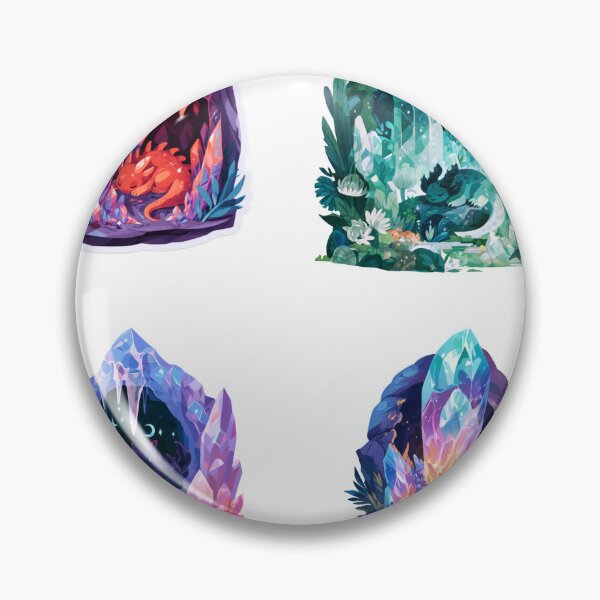 Item preview, Cute Sleeping Dragon Crystal Cave Fantasy Art designed and sold by NicolasGlowArt.