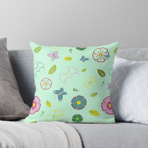 Item preview, Garden flowers on green designed and sold by Yamy Morrell Art and Design.