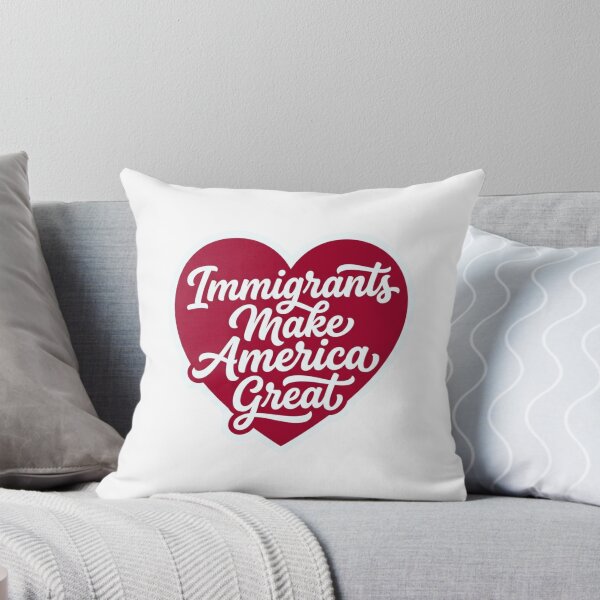Item preview, Immigrants Make America Great Red Heart Pro Immigration Activist Civil Rights Quote    designed and sold by raedattia.