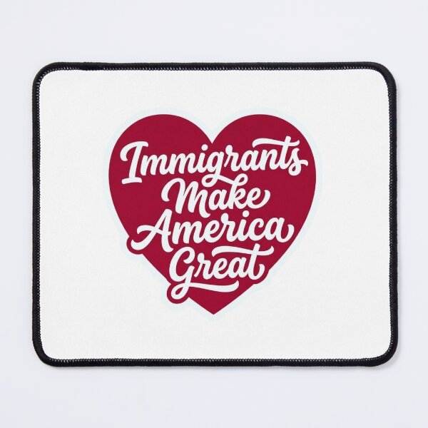 Item preview, Immigrants Make America Great Red Heart Pro Immigration Activist Civil Rights Quote designed and sold by raedattia.