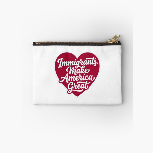 Item preview, Immigrants Make America Great Red Heart Pro Immigration Activist Civil Rights Quote    designed and sold by raedattia.