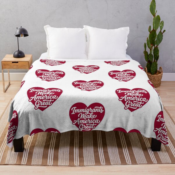 Item preview, Immigrants Make America Great Red Heart Pro Immigration Activist Civil Rights Quote designed and sold by raedattia.