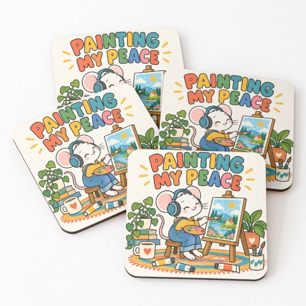 Item preview, Painting My Peace – Cozy Mouse Artist designed and sold by SAS-Designer.