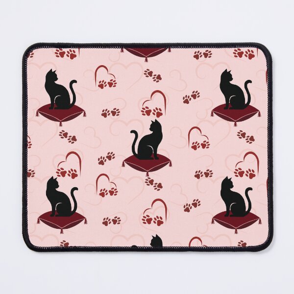 Item preview, Black Cat on Cushion Seamless Pattern designed and sold by prapapon.