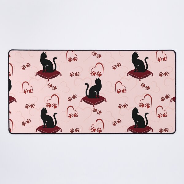 Item preview, Black Cat on Cushion Seamless Pattern designed and sold by prapapon.
