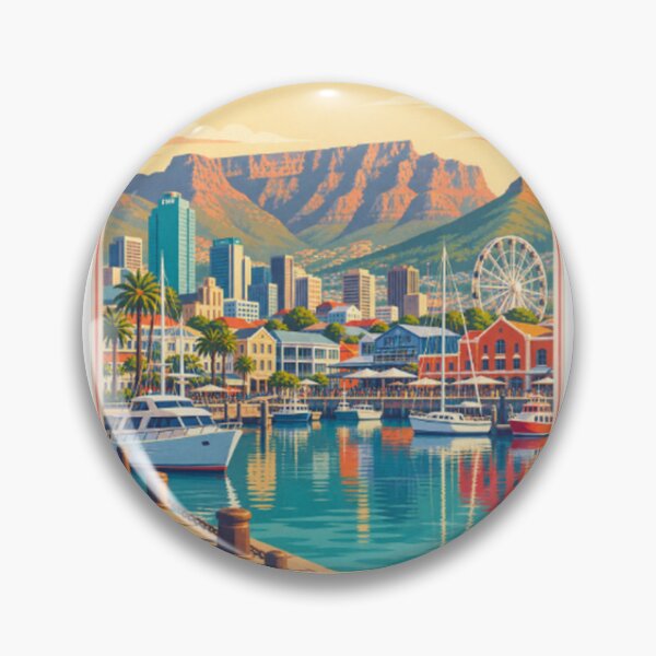 Item preview, Cape Town Harbour Panorama Retro Poster designed and sold by LongIslandDesgn.