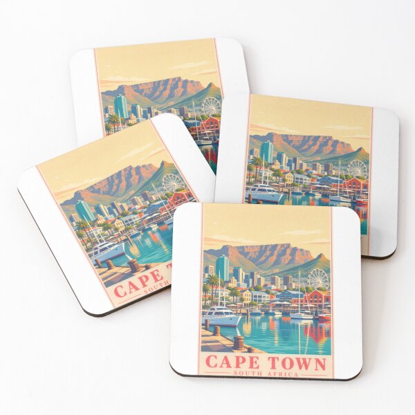 Item preview, Cape Town Harbour Panorama Retro Poster designed and sold by LongIslandDesgn.