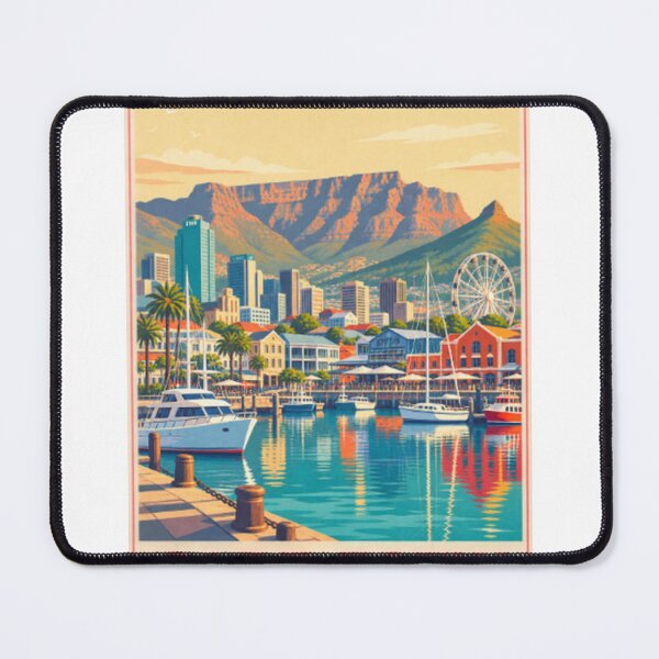 Item preview, Cape Town Harbour Panorama Retro Poster designed and sold by LongIslandDesgn.