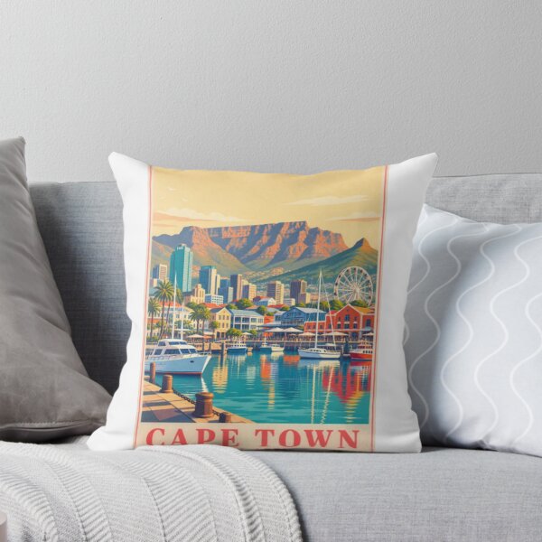 Item preview, Cape Town Harbour Panorama Retro Poster designed and sold by LongIslandDesgn.