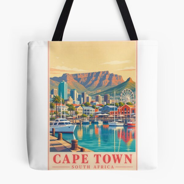 Item preview, Cape Town Harbour Panorama Retro Poster designed and sold by LongIslandDesgn.