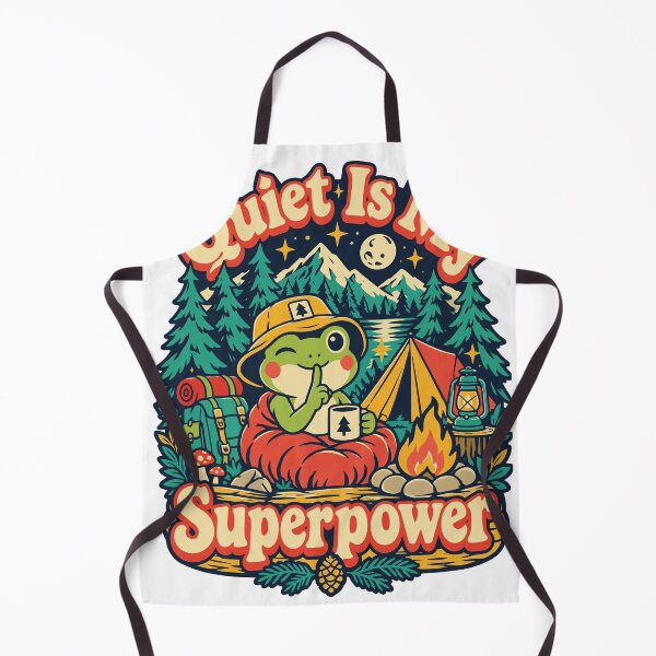 Item preview, Quiet Is My Superpower – Introvert Camping Frog designed and sold by Summit Folk Studio.
