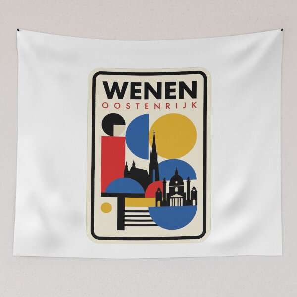 Item preview, Retro Vienna Bauhaus Geometric Skyline designed and sold by k3rstman1.