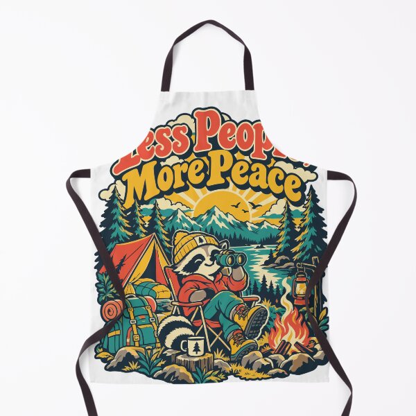 Item preview, Less People More Peace Funny Raccoon Camping designed and sold by Summit Folk Studio.