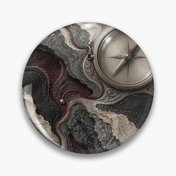 Item preview, Vintage Compass on Layered Stone and Leather – Luxury Textured Adventure Art Print designed and sold by Kaleidoscope Print.