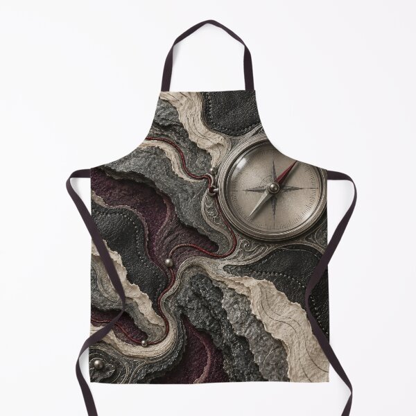 Item preview, Vintage Compass on Layered Stone and Leather – Luxury Textured Adventure Art Print designed and sold by Kaleidoscope Print.