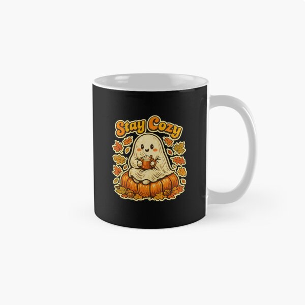 Item preview, Retro Spooky Ghost Stay Cozy Autumn Vintage Aesthetic designed and sold by BeardWave.