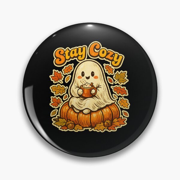 Item preview, Retro Spooky Ghost Stay Cozy Autumn Vintage Aesthetic designed and sold by BeardWave.